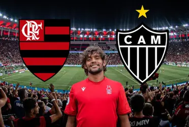 Jogador está no meio de uma mesa disputada entre o Flamengo e o Atlético Mineiro
