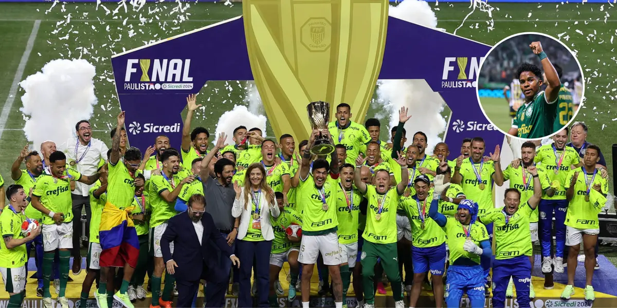 Jogadores do Palmeiras comemoram título do Campeonato Paulista