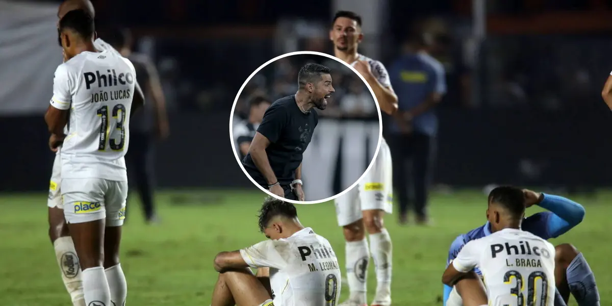 Jogadores do Santos lamentam rebaixamento