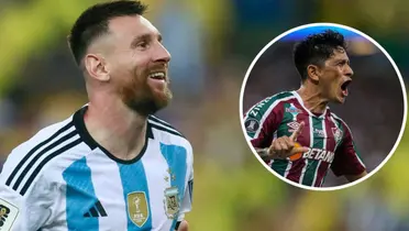 Lionel Messi e Germán Cano