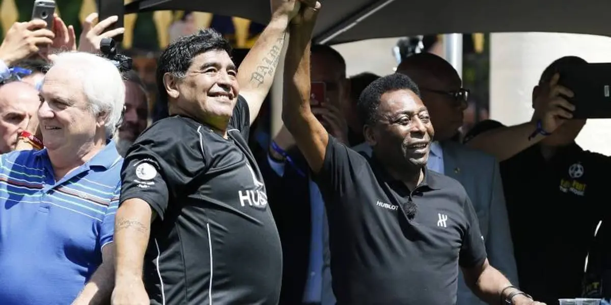 Um vídeo de uma conversa entre as lendas Maradona e Pelé, vazado anos após o falecimento de Maradona e meses após o falecimento de Pelé
