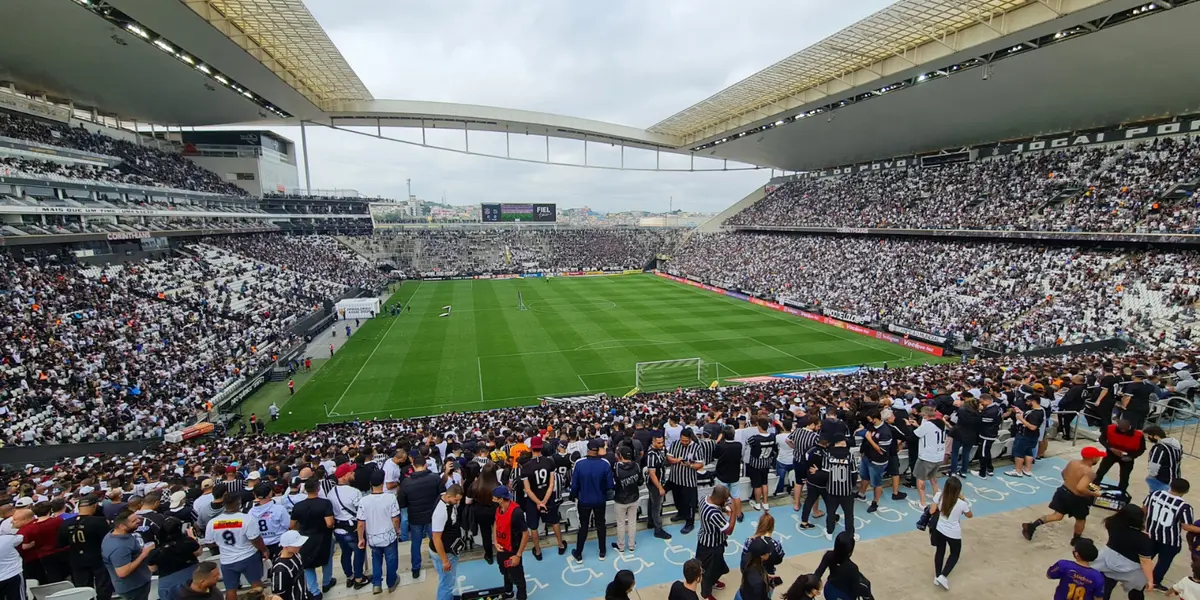 A preparação da Neo Quimica Arena para a final do Paulistão (Foto: Corinthians)