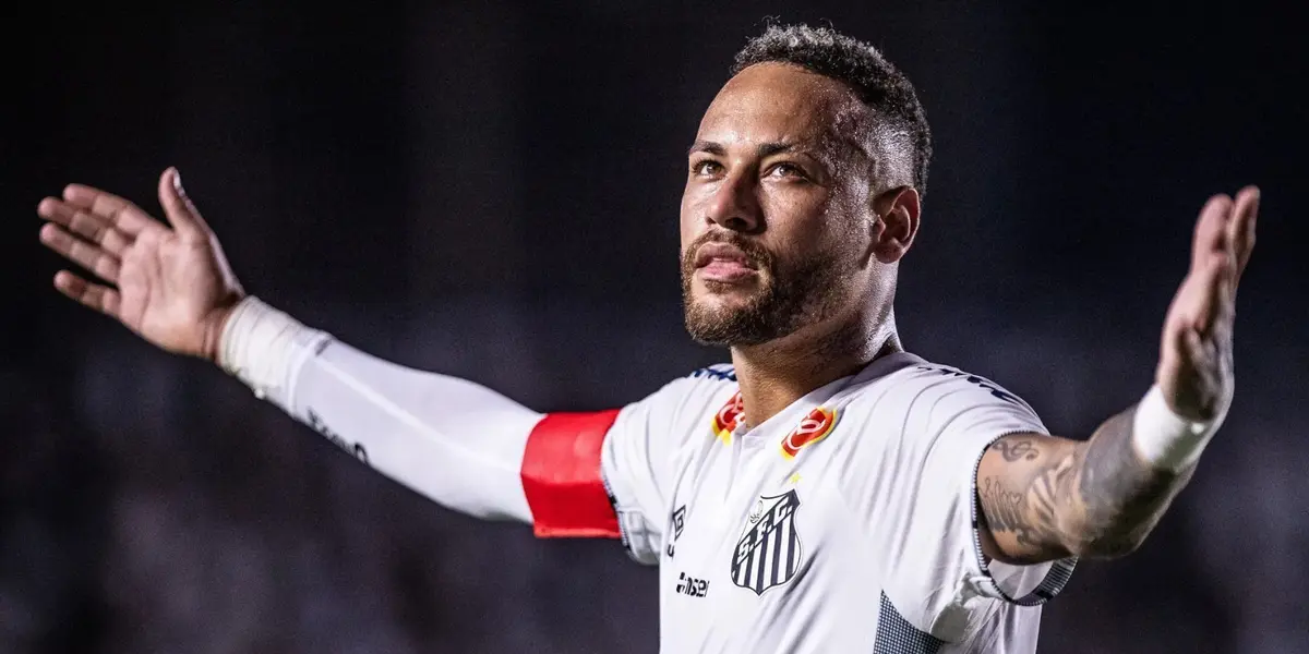 A reação da torcida do Santos ao gol de Neymar (Foto: Santos)