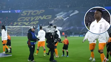 A reação de Vini Jr a provocação da torcida do Manchester City (Foto: Reprodução/Real Madrid)