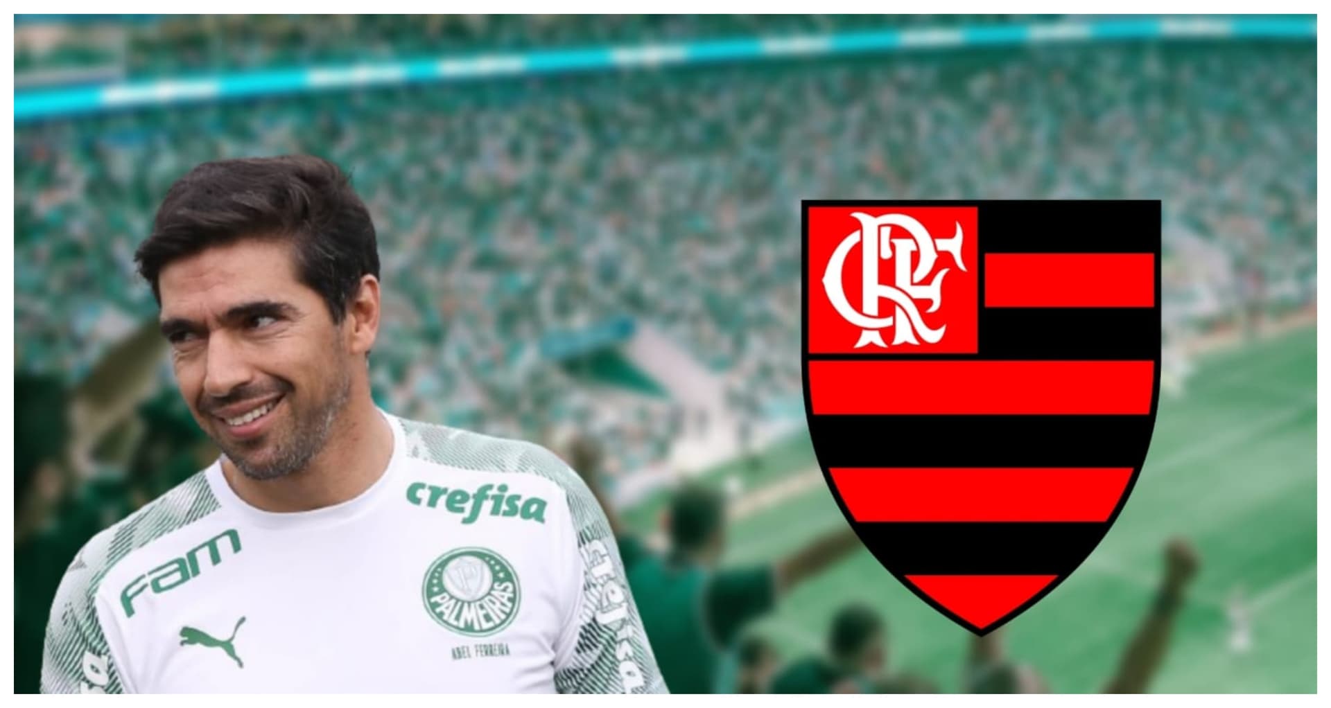 Abel Ferreira com a camisa do Palmeiras
