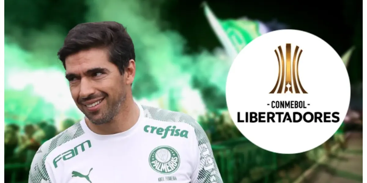 Abel Ferreira com a camisa do Palmeiras