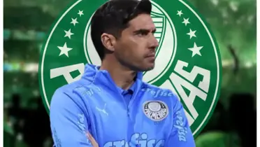 Abel Ferreira com a camisa do Palmeiras