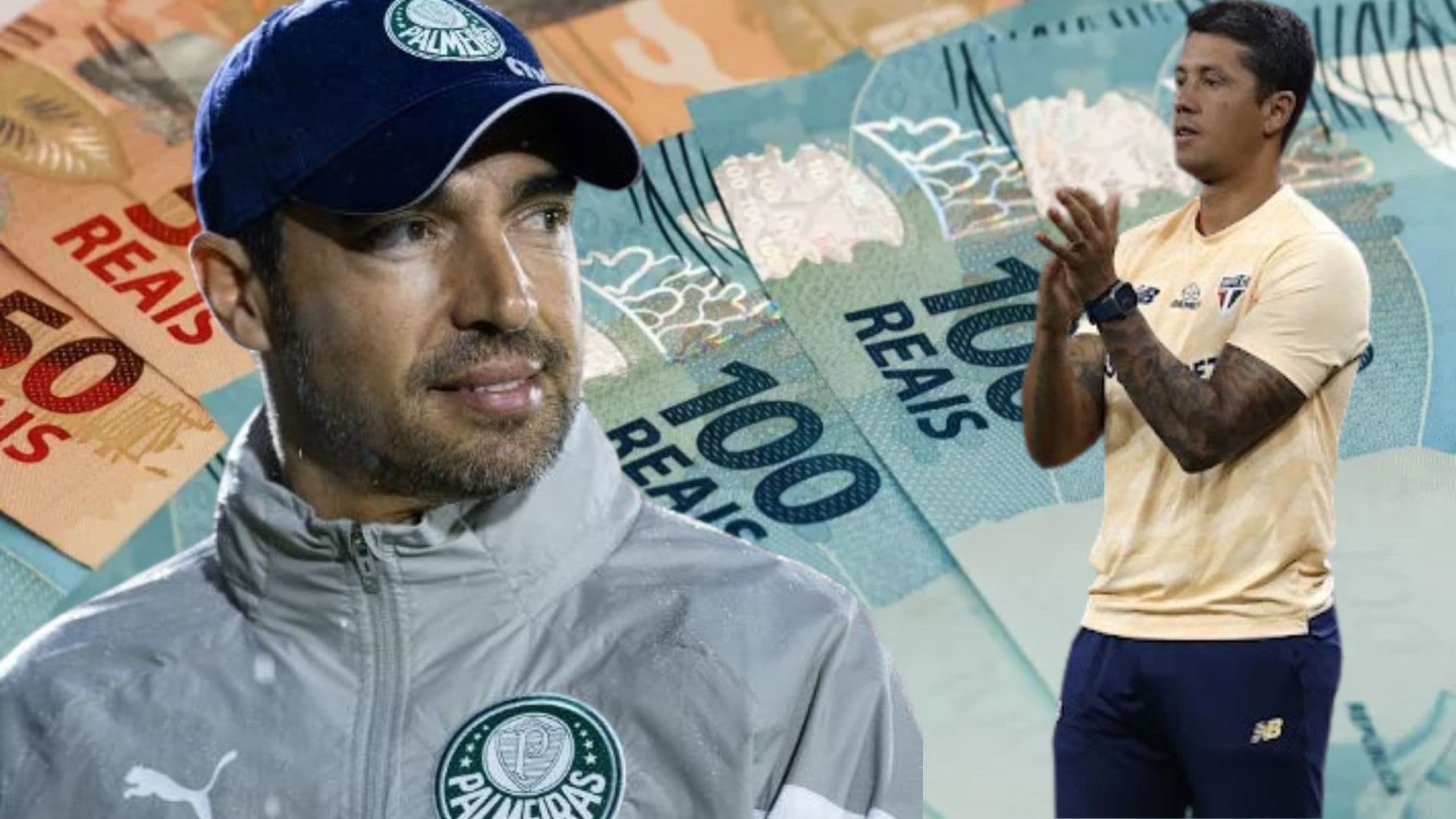 Abel Ferreira do Palmeiras e Thiago Carpini do São Paulo