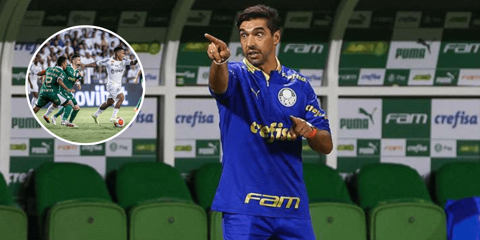 Abel Ferreira em jogo do Palmeiras