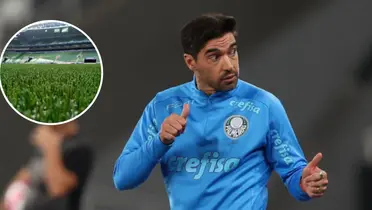 Abel Ferreira sobre o gramado artificial