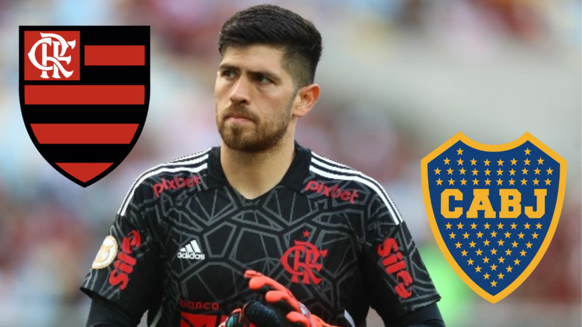 Agustín Rossi em ação pelo Flamengo