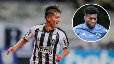 Alan Franco em ação pelo Atlético-MG e José Cifuentes no Cruzeiro