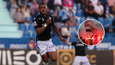 André Silva comemora gol pelo seu antigo clube, o Vitória de Guimarães de Portugal