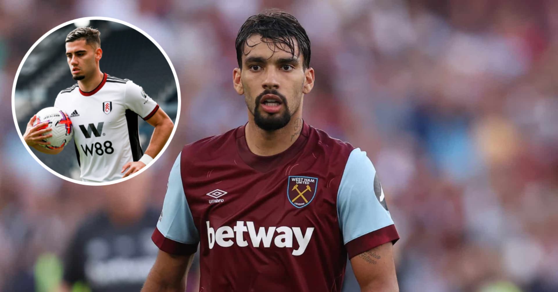 Andreas Pereira e Lucas Paquetá em ação pela Premier League
