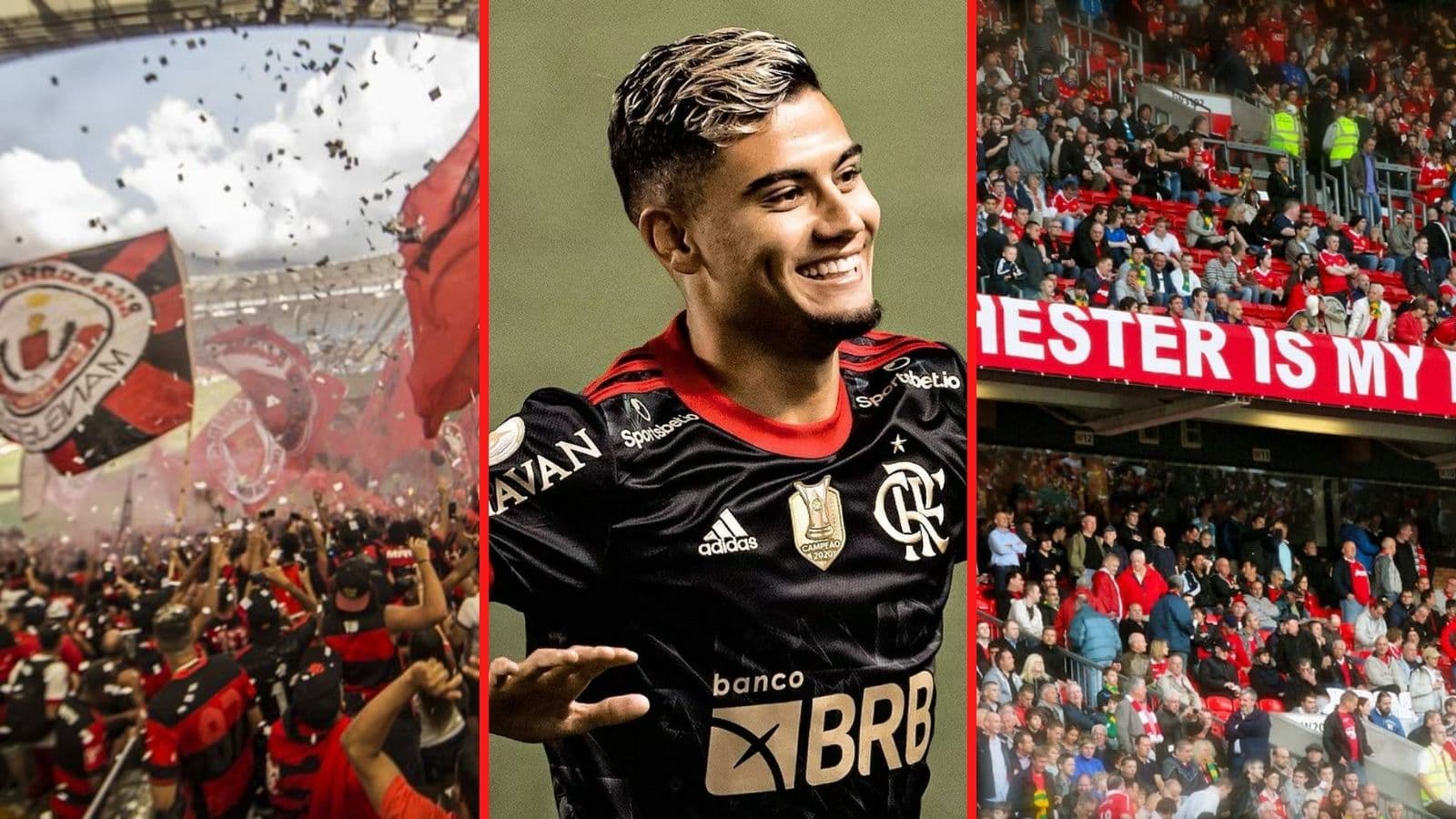 Andreas Pereira ficou espantado com mobilização da torcida do Flamengo em “despedida” e comparou com o gigante inglês