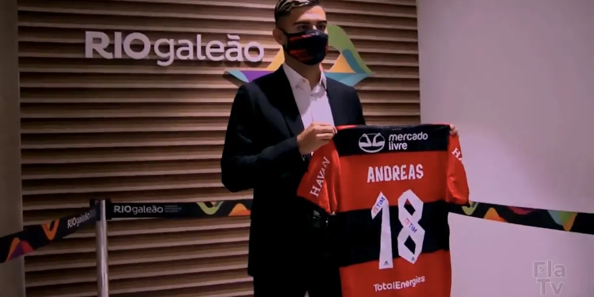 Andreas Pereira foi anunciado oficialmente como novo reforço do Flamengo e utilizará camisa alternativa no Mengão
