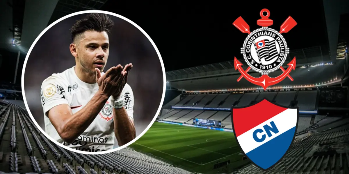 Ángel Romero comemorando pelo Corinthians