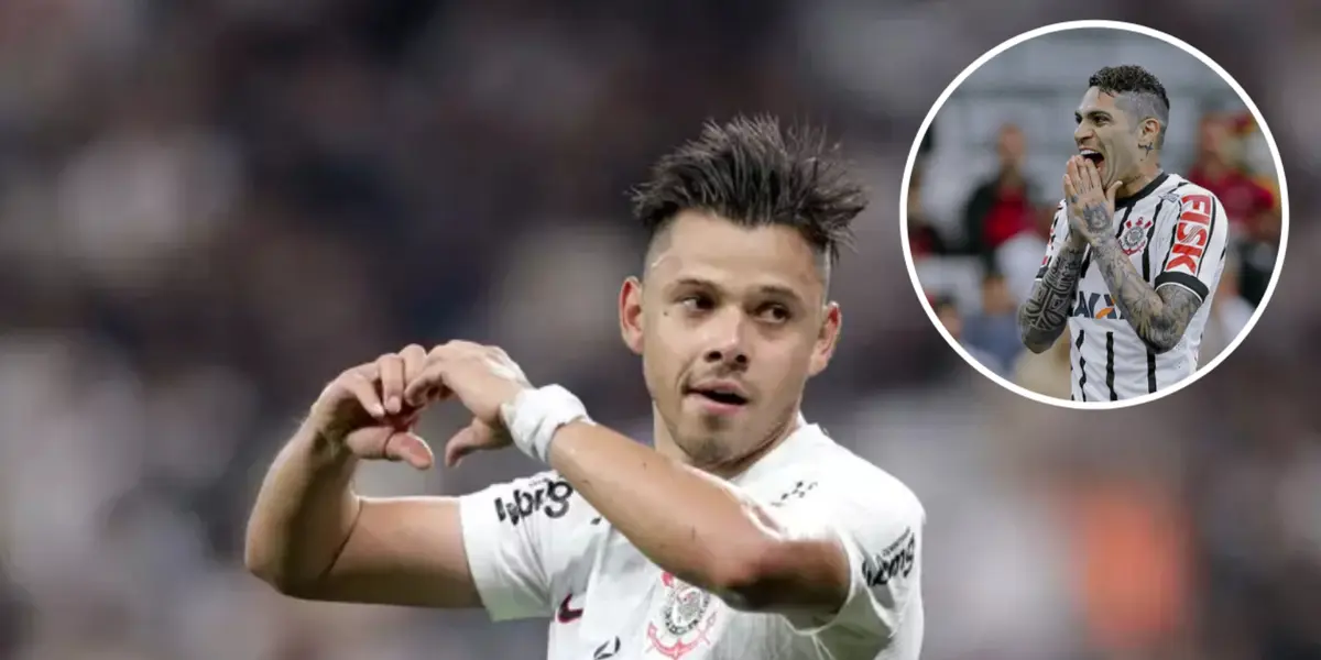 Ángel Romero e Paolo Guerrero em ação pelo Corinthians
