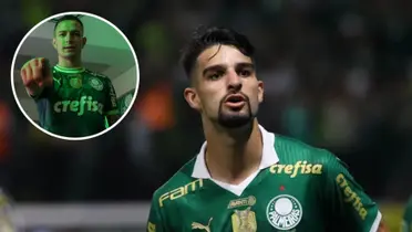 Aníbal Moreno e Flaco López em ação pelo Palmeiras
