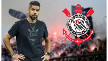António Oliveira com a camisa do Corinthians