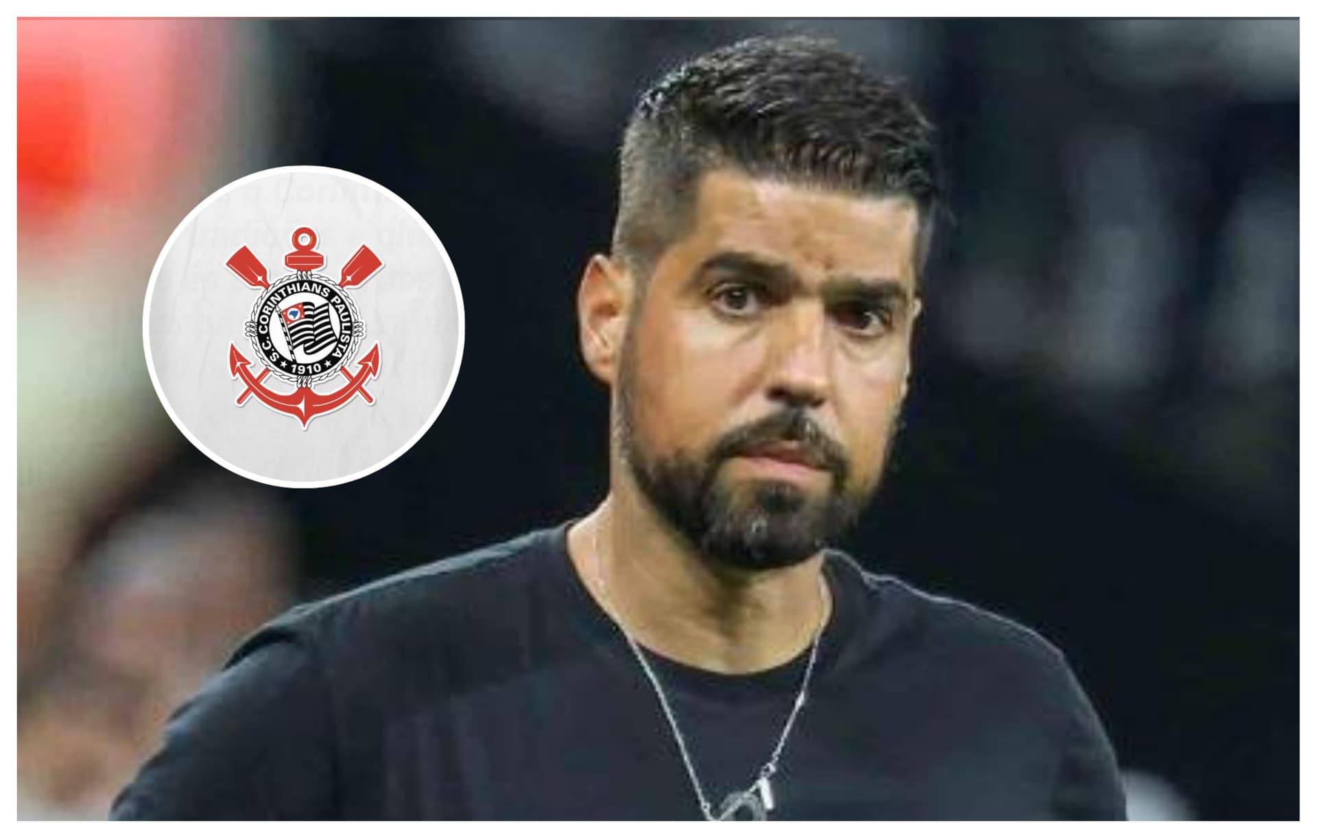 António Oliveira com a camisa do Corinthians