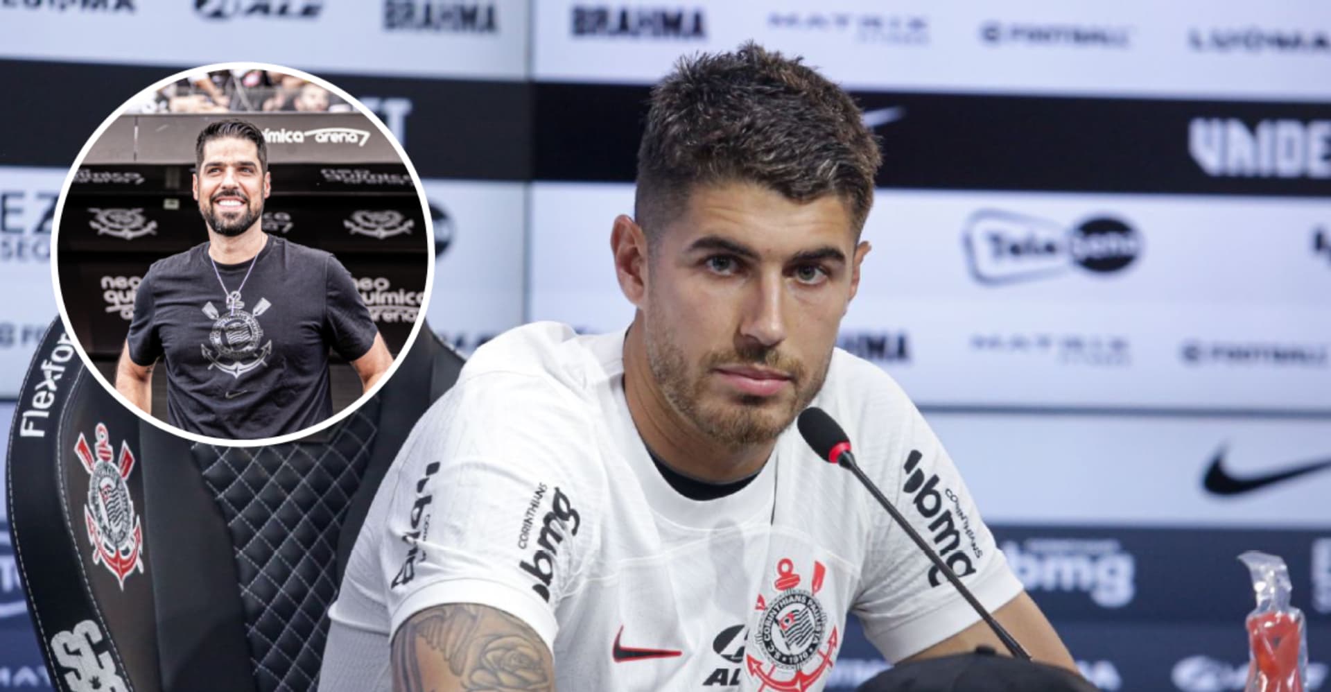 António Oliveira e Pedro Raul no Corinthians
