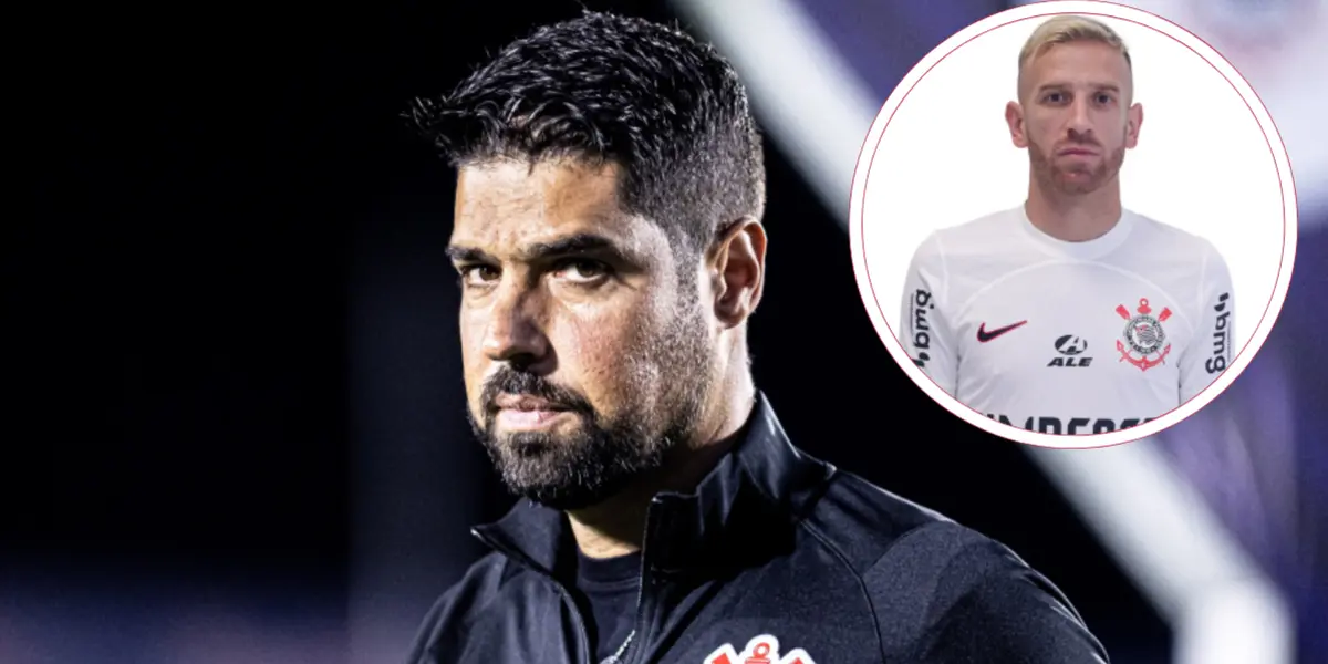 António Oliveira em ação no Corinthians ao lado de Pedro Henrique com a camisa do Timão