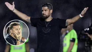 António Oliveira técnico do Corinthians e Augusto Melo presidente do Corinthians