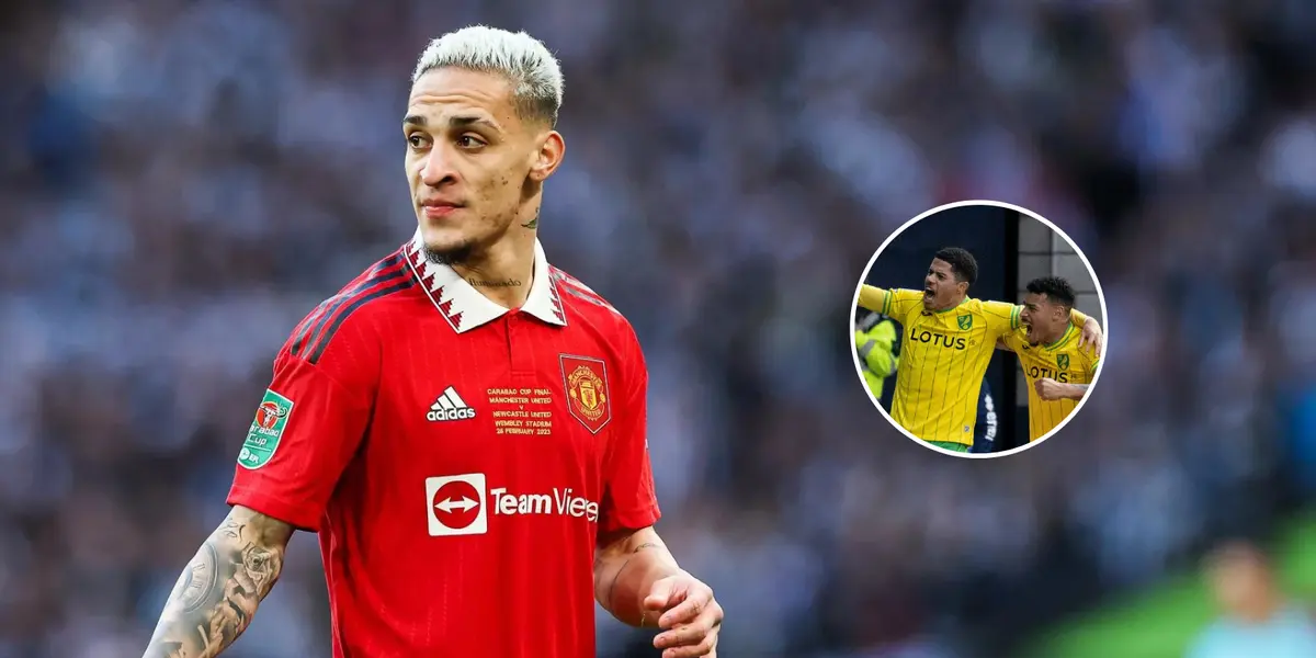 Antony decepcionado em partida do Manchester United