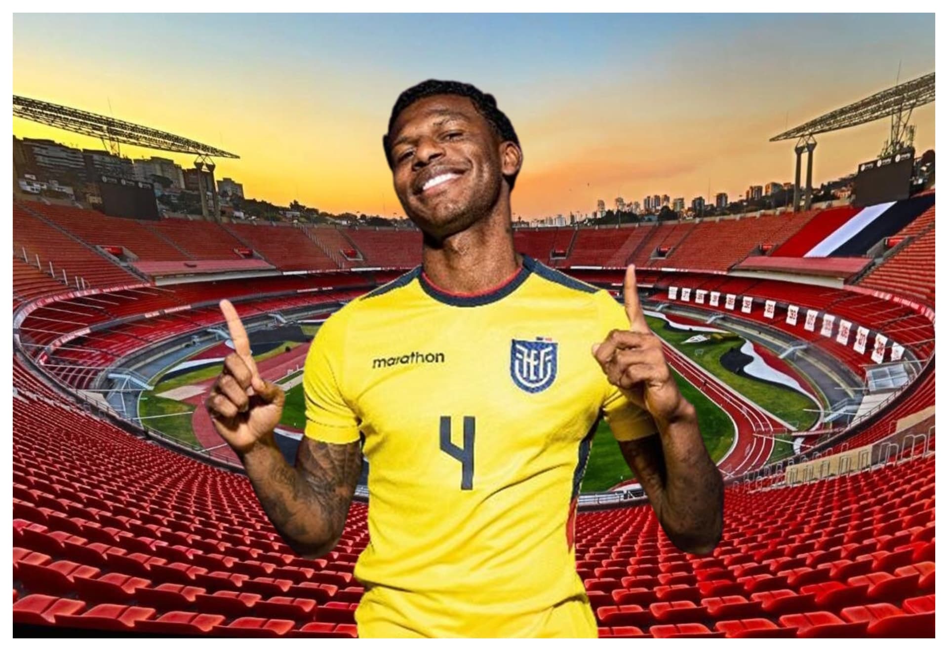Arboleda com a camisa do Equador