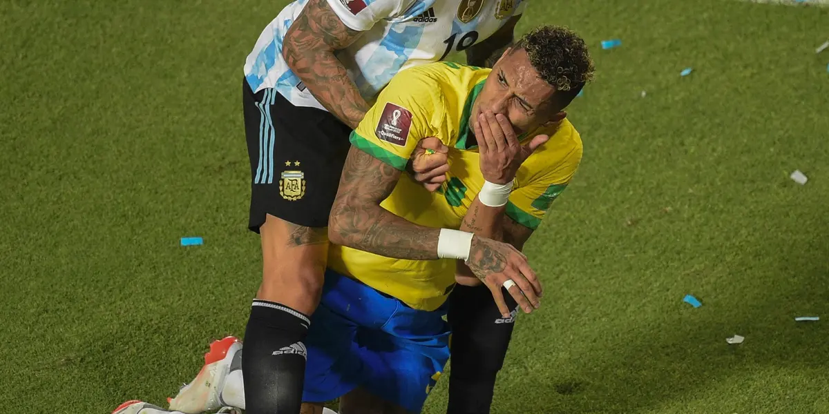 Argentina e Brasil fazem jogo truncado em San Juan e Otamendi não é expulso por falta que daria cartão vermelho na Copa do Mundo
