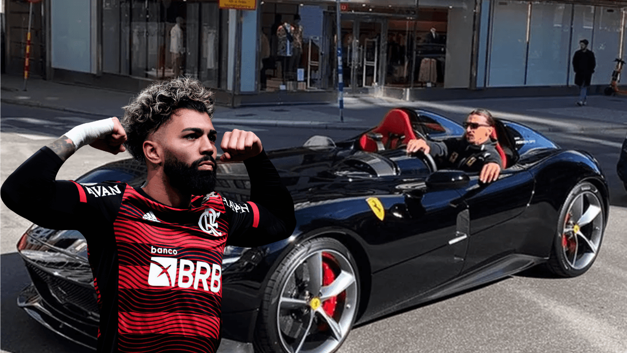 Artilheiro e ídolo rubro-negro chama a atenção com carros de luxo