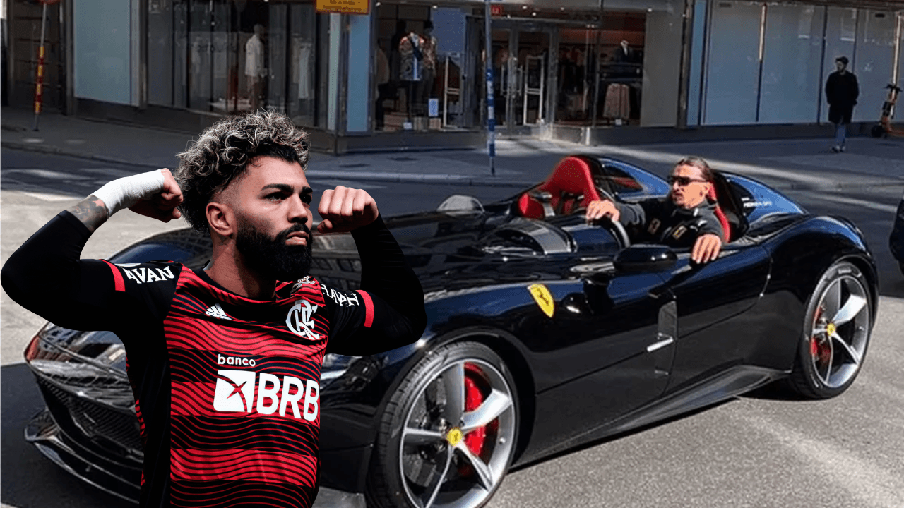 Artilheiro e ídolo rubro-negro chama a atenção com carros de luxo