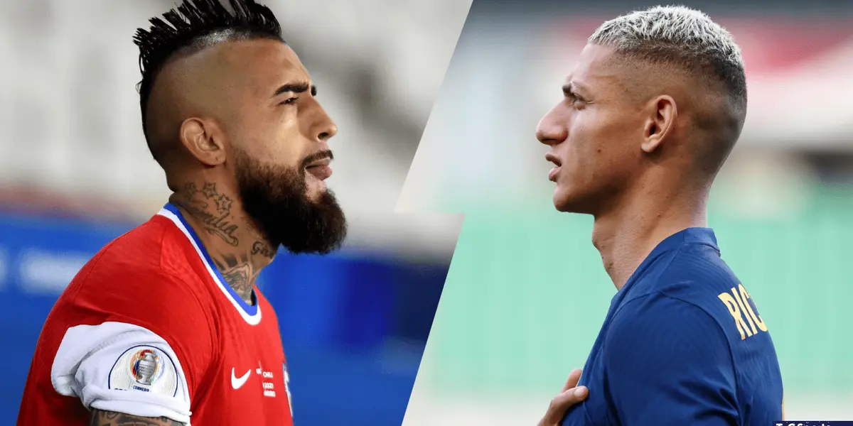 Arturo Vidal voltou a atacar Seleção Brasileira em nova derrota e Richarlison continuou a provocar o meia nas redes sociais