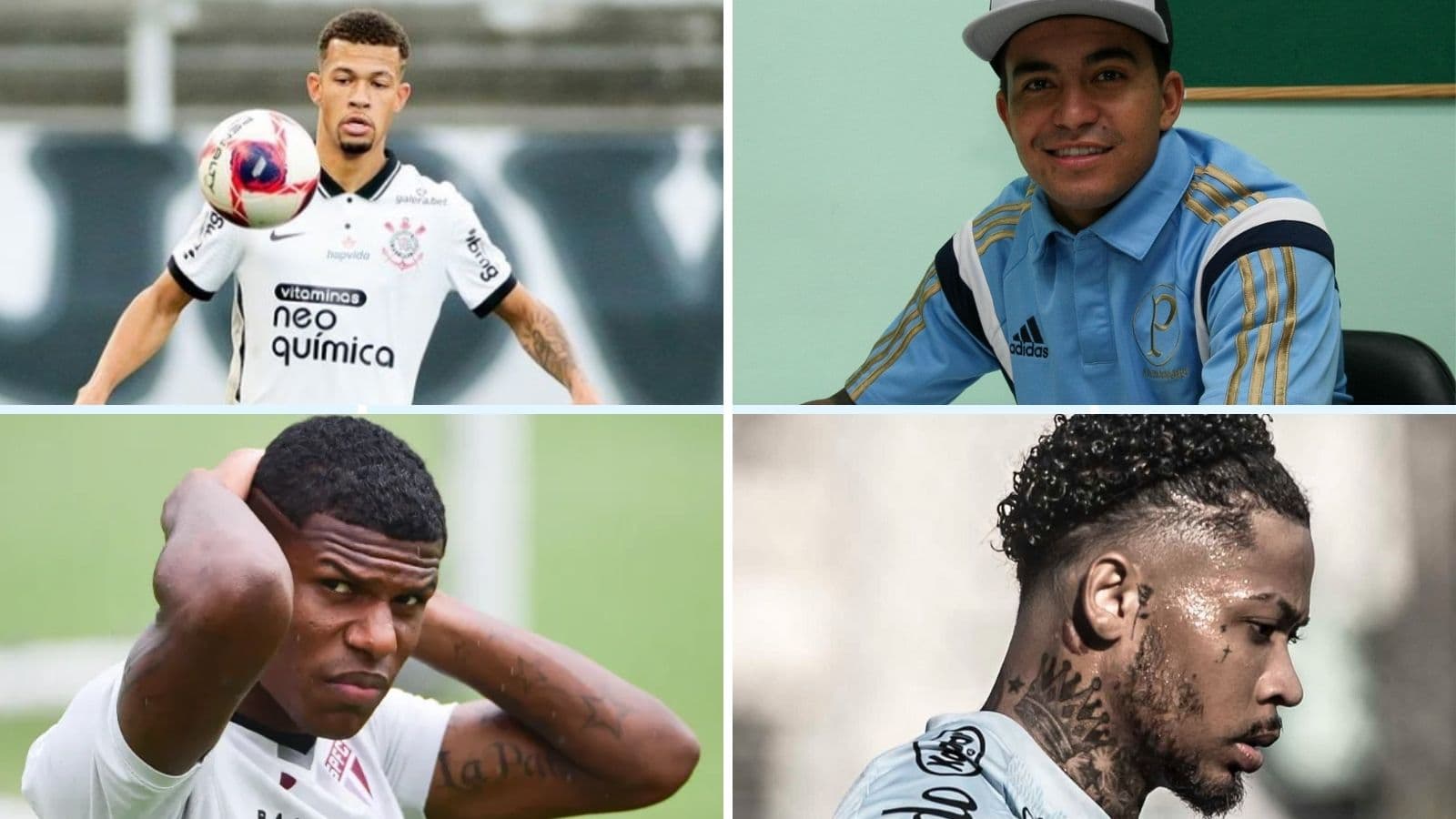 As tatuagens são quase itens de luxo para muitos jogadores de futebol, mas alguns deles têm medo de fazer