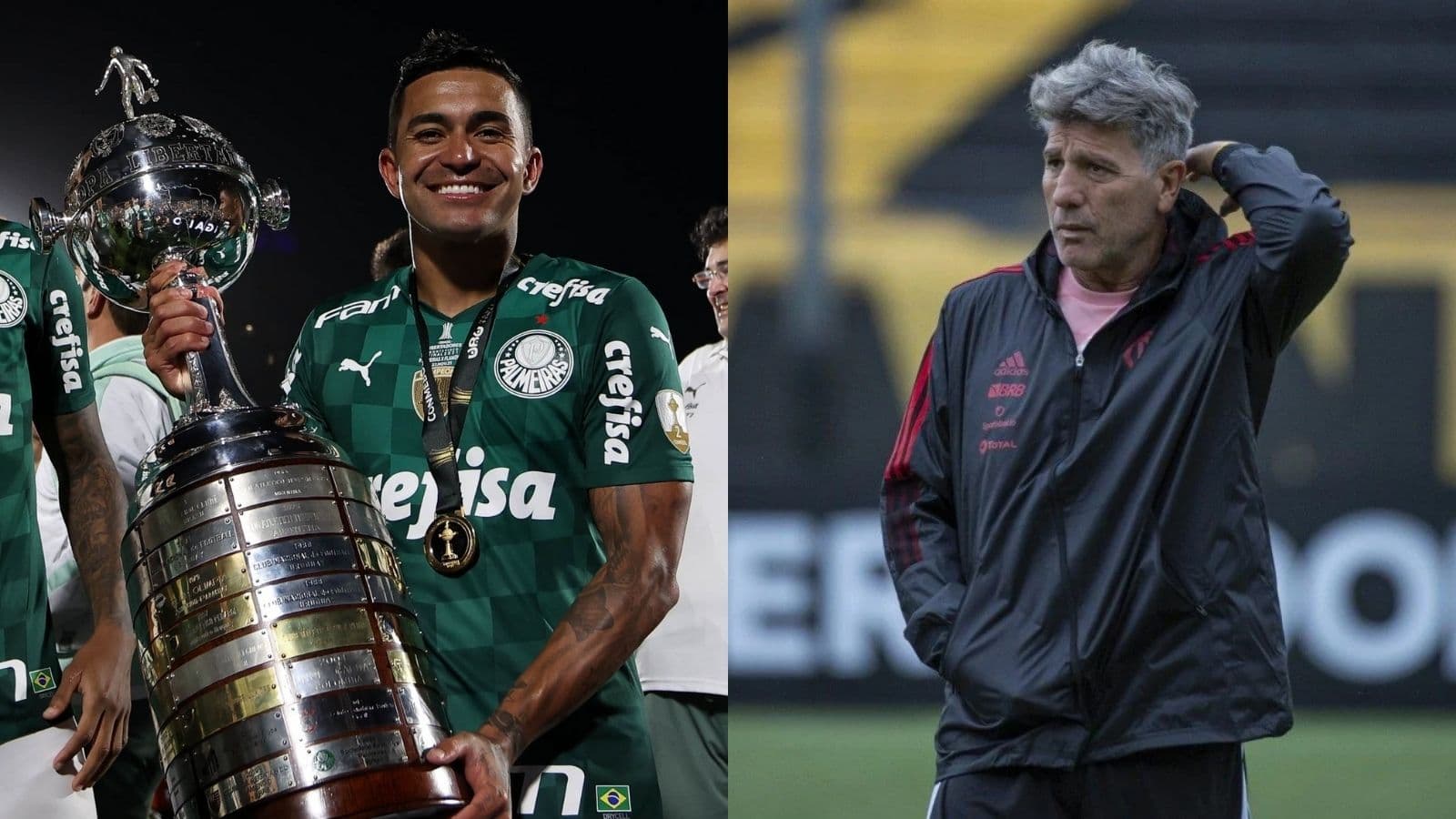 Atacante do Palmeiras não perdeu a oportunidade de provocar Renato Portaluppi após perder a Libertadores e ser demitido do Flamengo