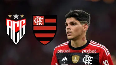 Ayrton Lucas em ação pelo Flamengo