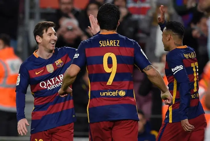 Messi, Suárez e Neymar - MSN