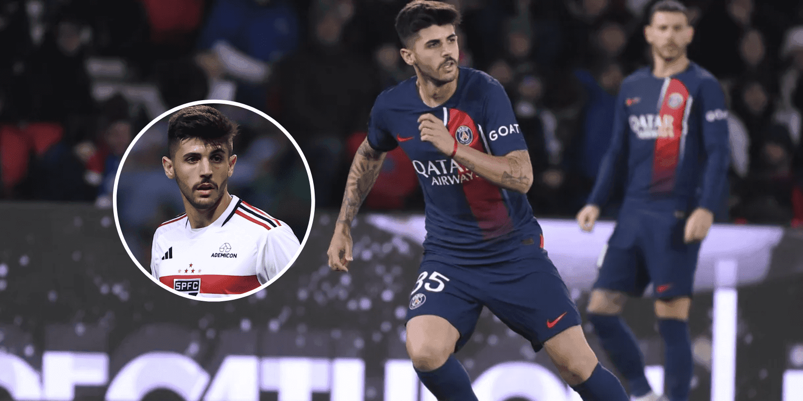 Beraldo fez a sua estreia pelo PSG nesta quarta-feira (3)