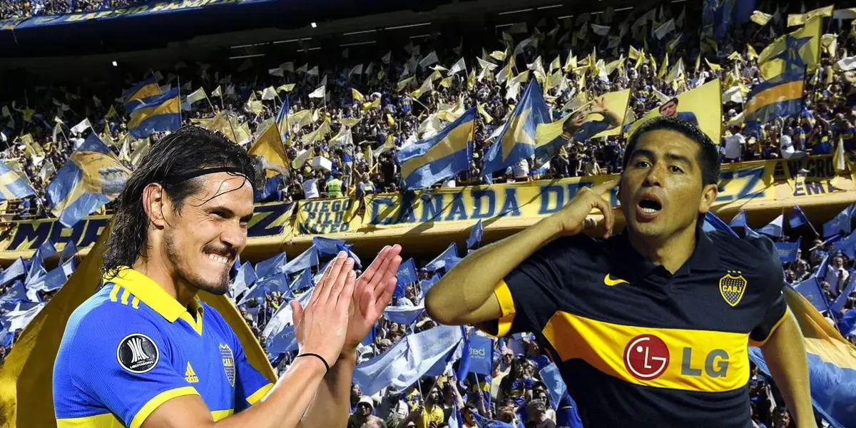 Incrível recorde que Riquelme pode atingir no Boca Juniors, tudo depende de Cavani