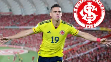 Borré com a camisa da Seleção Colombiana