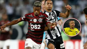 Bruno Henrique em duelo durante partida