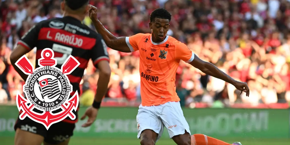 Carlinhos na partida entre Nova Iguaçu e Flamengo pela final do Campeonato Carioca