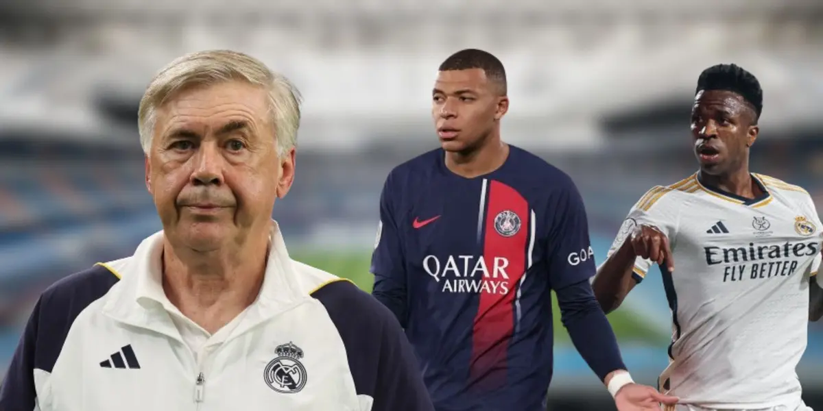 Carlo Ancelotti, Kylian Mbappé e Vini Jr
