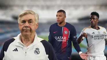 Carlo Ancelotti, Kylian Mbappé e Vini Jr