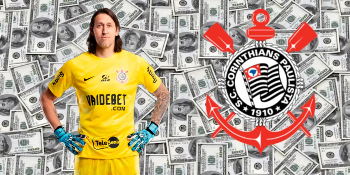 Cássio defendendo o Corinthians