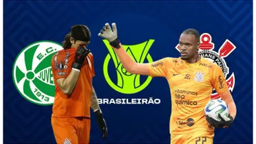 Cássio e Carlos Miguel com a camisa do Corinthians