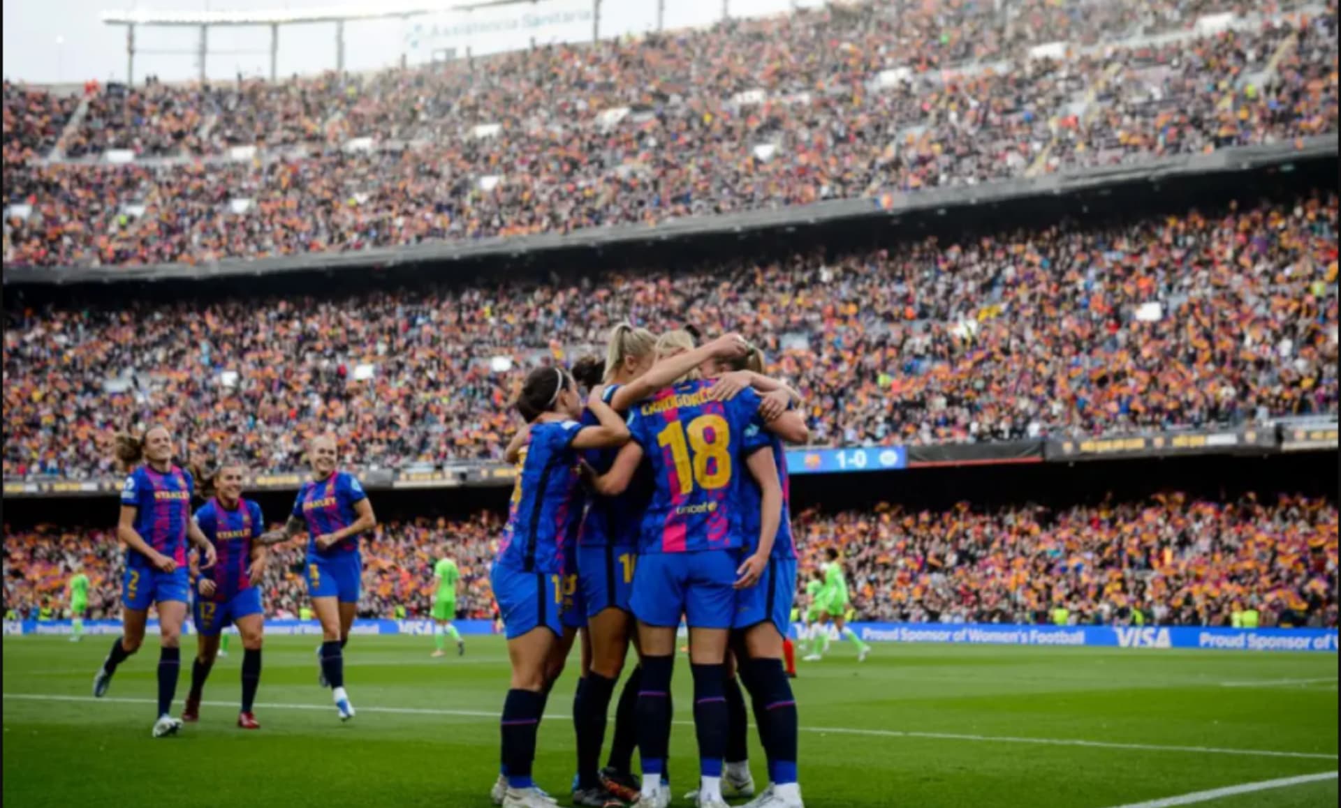 Catalães voltaram a bater o record de público em jogo de futebol feminino