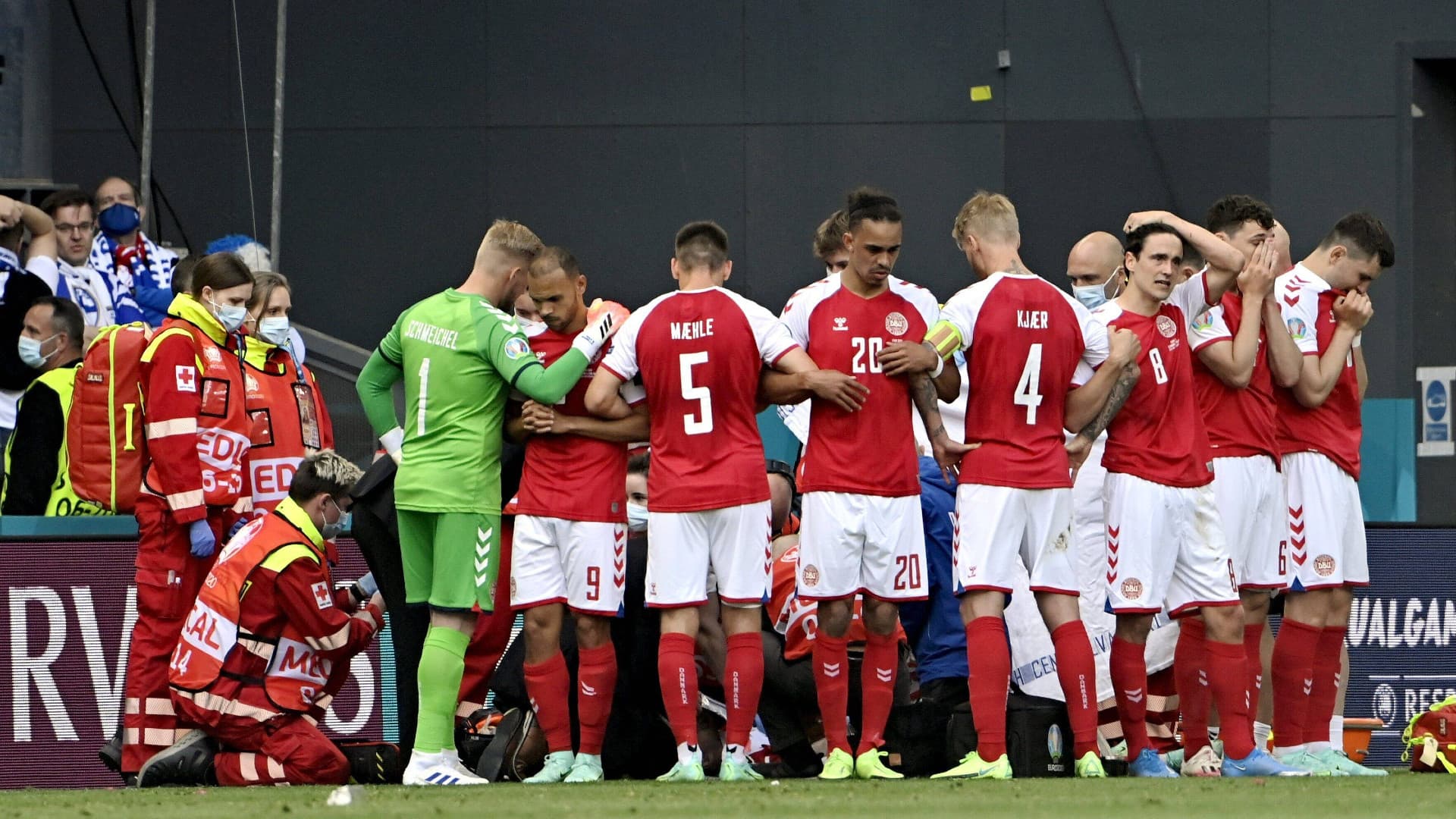 Christian Eriksen chocou o mundo neste sábado (12)