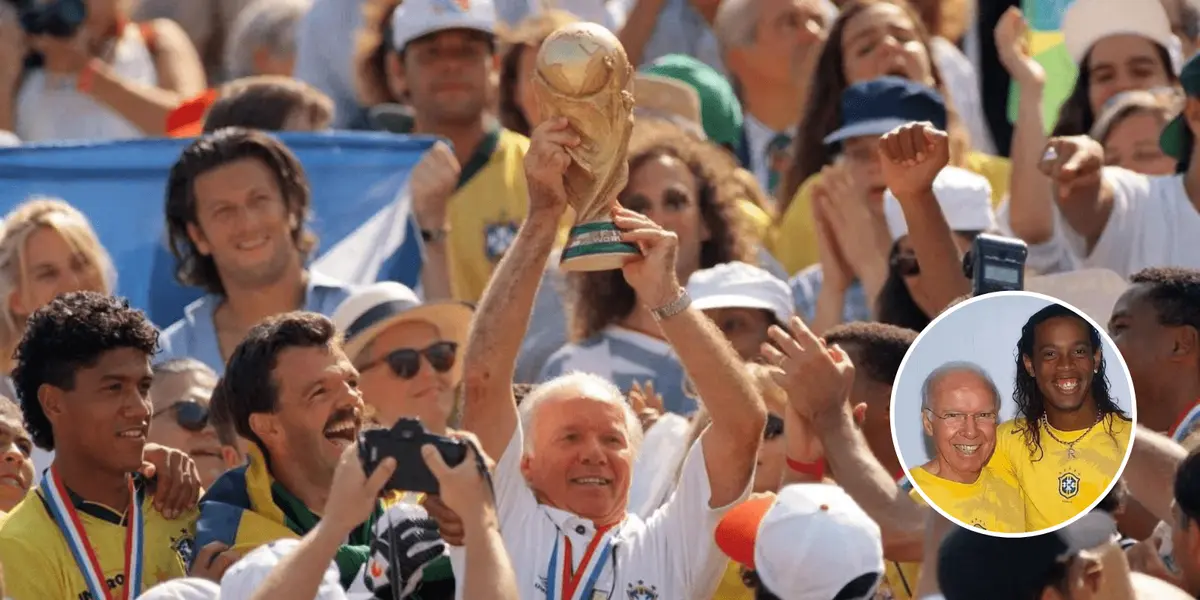 Com uma grande história ao lado de Zagallo, essa foi a reação de Ronaldinho Gaúcho após saber da morte do ex-treinador